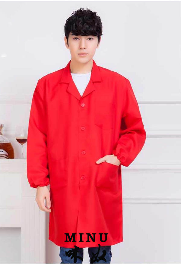 經典紅色長款風衣定製