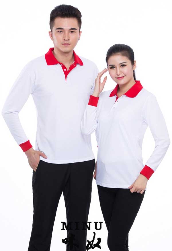 東莞長袖翻領T恤衫定製